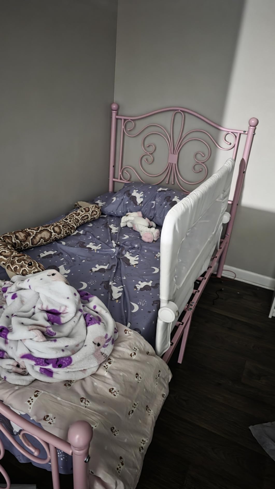 UPGOGO Folding Bed Rail for Toddlers, Grey, 71