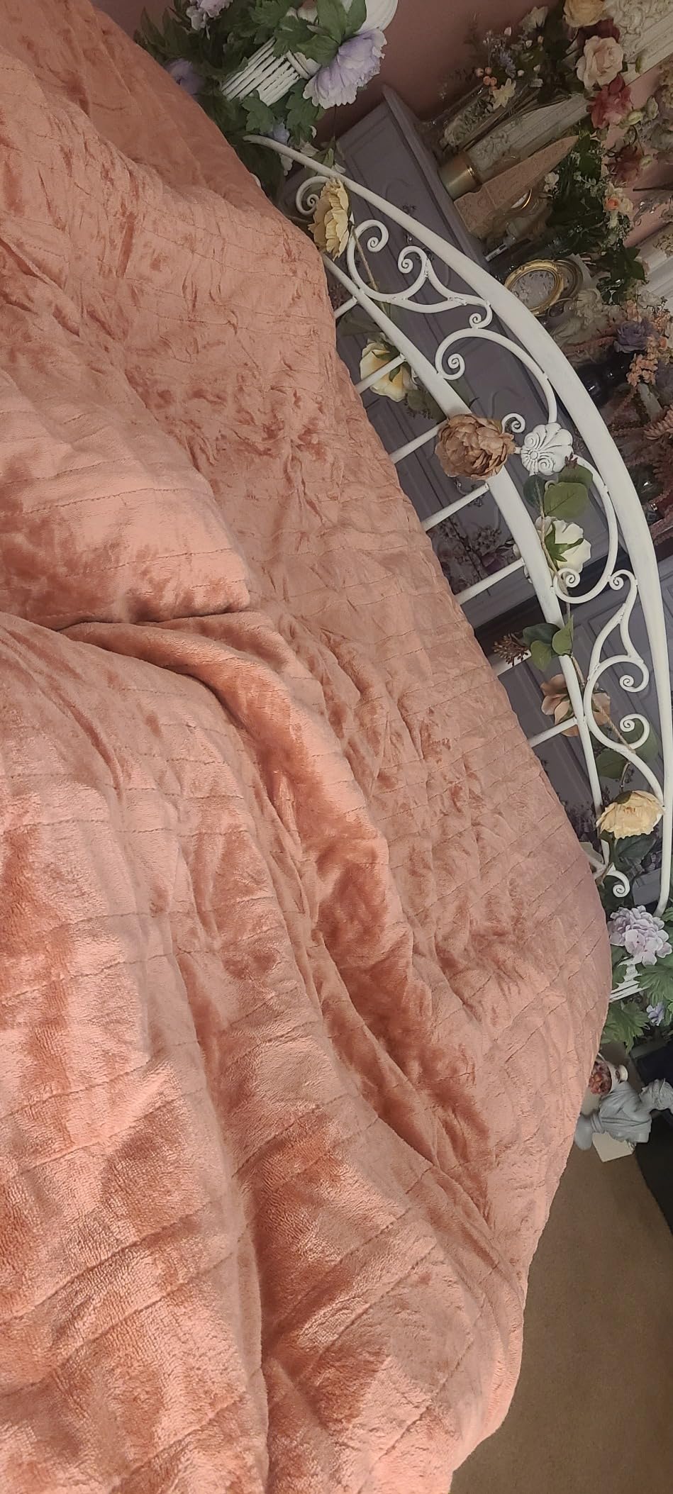 Bedsure Luxury Quilted Heated Blanket Queen, Thick Electric Blanket, Ivory customer photo 1