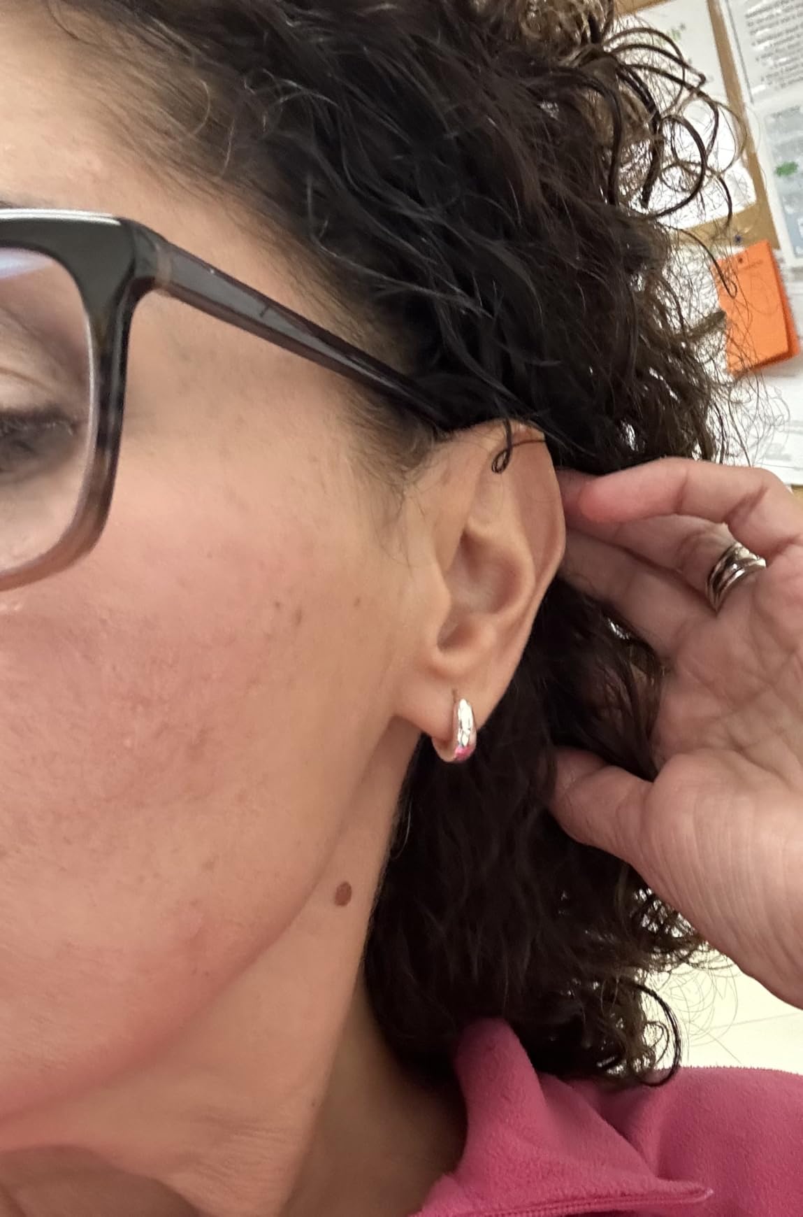 Small Chunky Silver Hoop Earrings for Women Small Gold Hoop Earrings customer photo 2