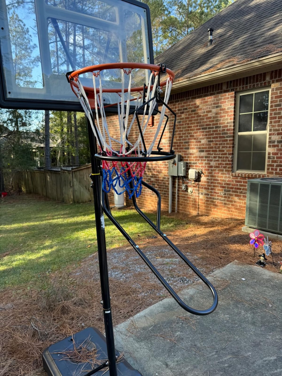 GADFISH Basketball Return Attachment, Heavy Duty Basketball Rebounder with 3 Stable Large Hooks, Durable Basketball Accessories for 18