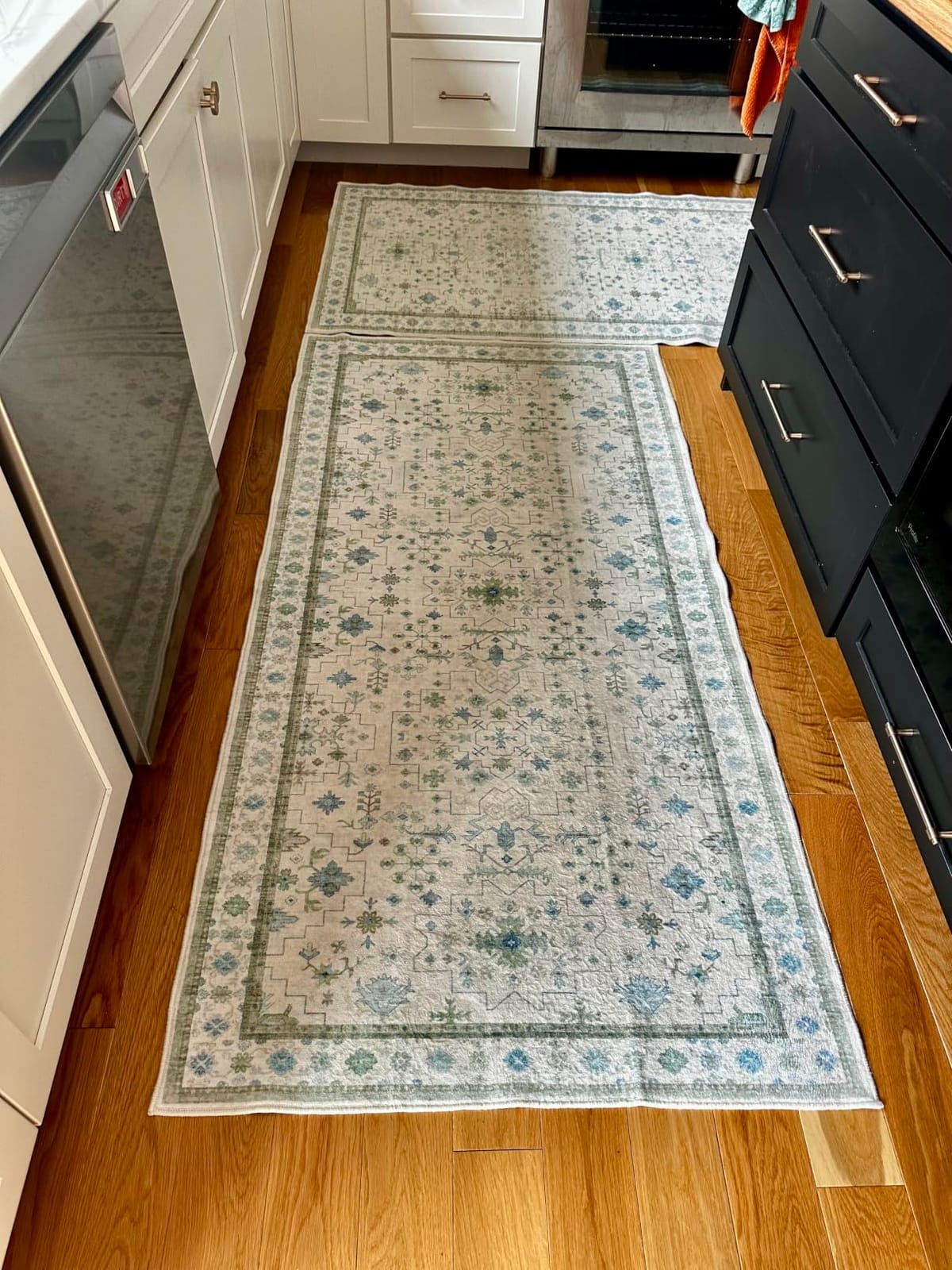 Black Farmhouse Washable 8x10 Area Rugs for Living Room, Bedroom, Dining Room Kitchen Table Rug for Under Table, Office, Dark Charcoal Tumble Stain Resistant Non-Slip Large Washable (8x10 Black/Multi) customer photo 2