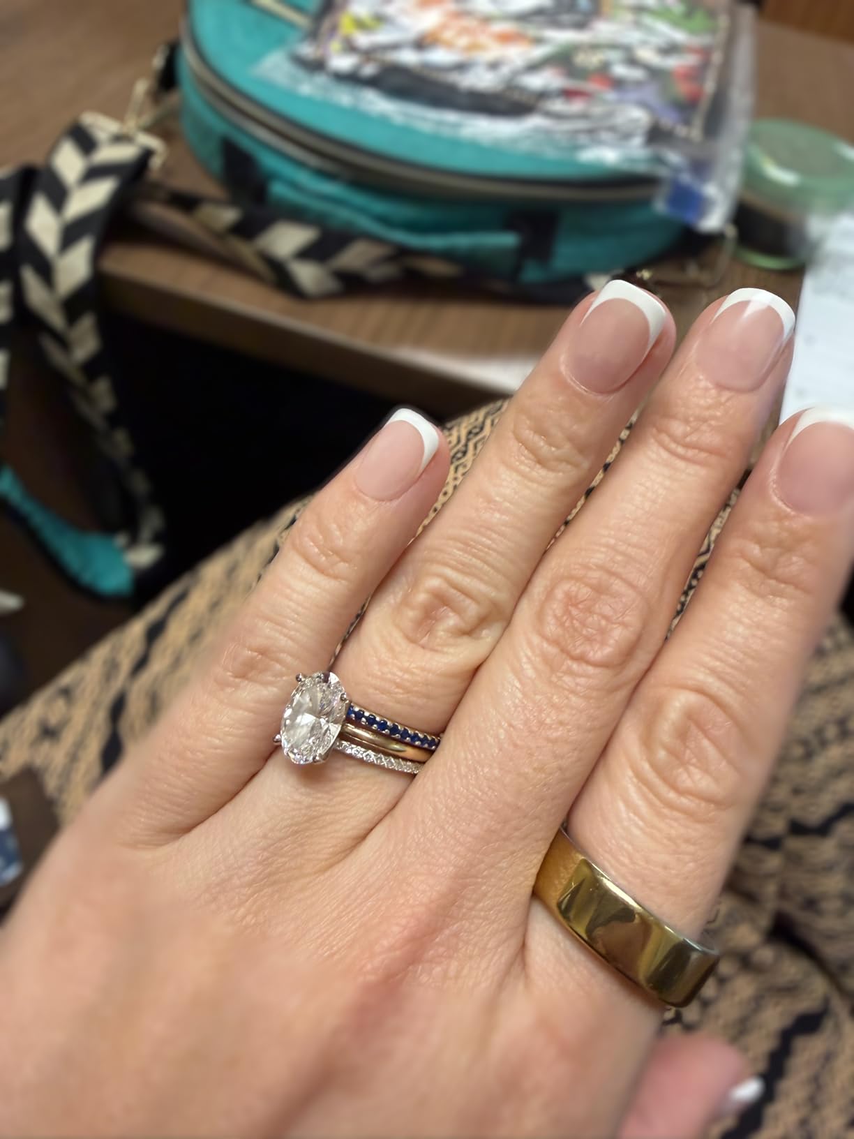 Stackable Eternity Ring & Gold Plated Wedding Band for Women, Ruby customer photo 2