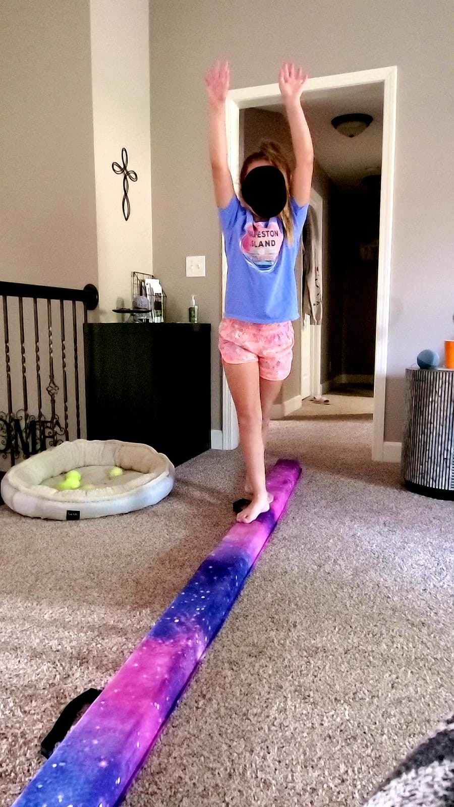 6FT/9FT Folding Balance Beam for Kids ages 3-15- Foldable Gymnastics Floor Beam,Anti-Slip ,Carrying Bag, Faux Suede Covered,EVA foam,Gymnastics Equipment for Kids Training At Home,School,Gym Center customer photo 1
