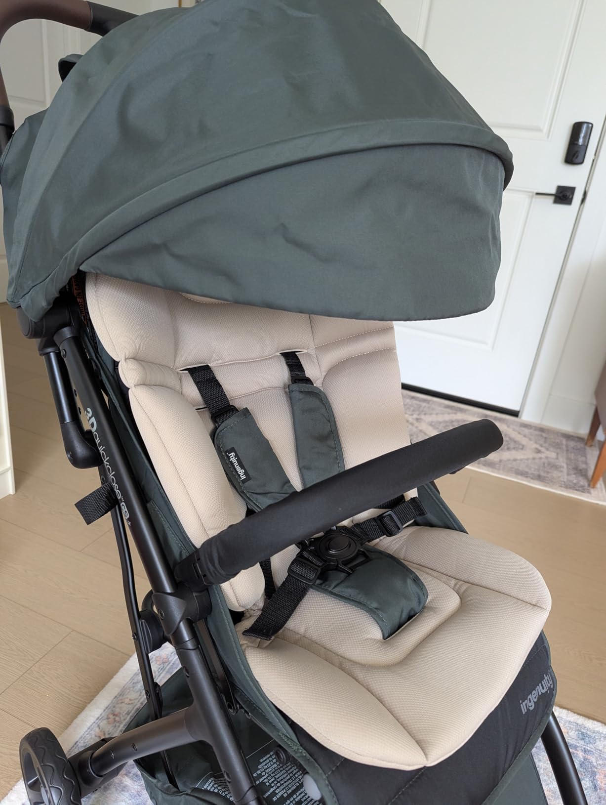 Ingenuity 3Dquickclose CS+ Compact Fold Stroller – Lightweight Stroller with Oversized Canopy, Extra-Large Storage and Compact Fold, Forest customer photo 2
