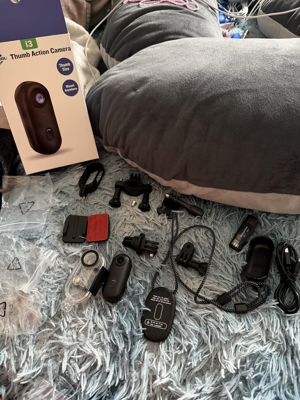 i3 4K Thumb Action Camera, Tiny Size, Mount Anywhere, Small Body Camera | with 64G Card, Spring Clip, Portable Vlogging, Hands-Free POV Recording, Helmet Cam for Cycling, Motorcycle customer photo 1