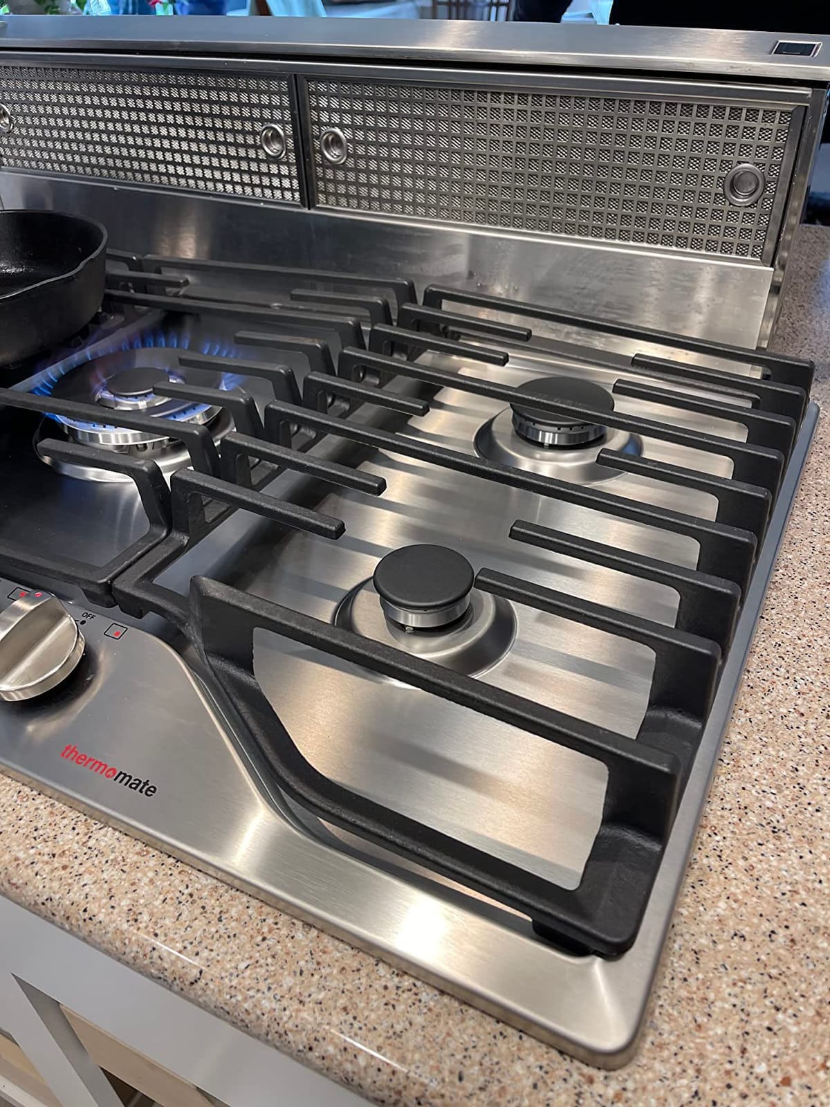 ThermoMate Heavy 30 Inch Gas Cooktop with 5 Italy Sabaf Power Burners, Built In Stove Top of 304 Stainless Steel, Gas Hob NG/LPG Convertible, Thermocouple Protection CSA Certified customer photo 1