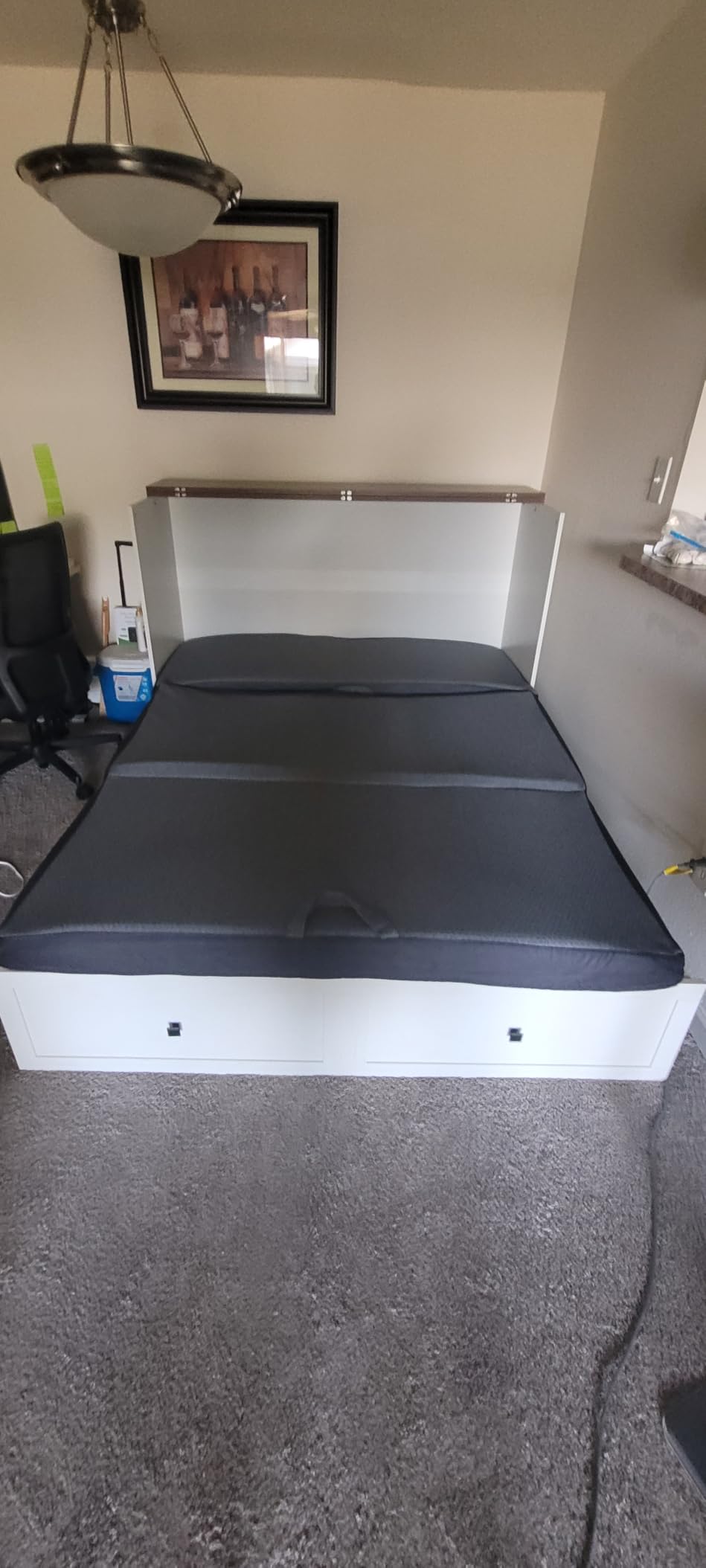AMERLIFE Queen Murphy Bed with Storage & Charging Station customer photo 1