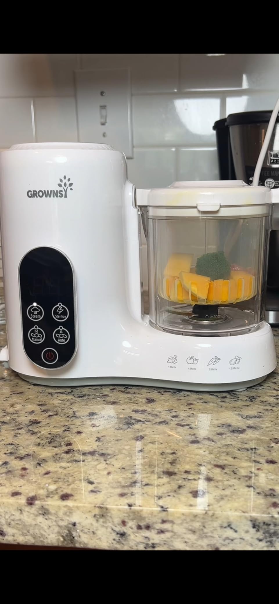 Grownsy Baby Food Maker, Steamer & Blender Baby Food Processor, White customer photo 1