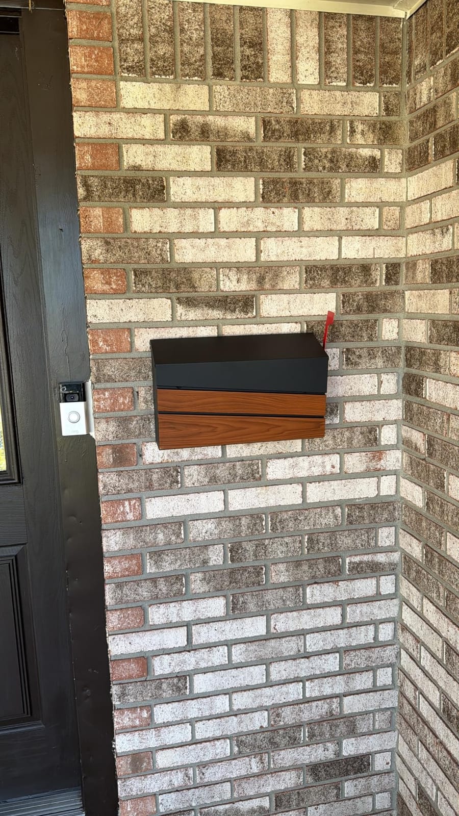 Wall-Mount Mailbox with Wood-Grain Metal Panel customer photo 1