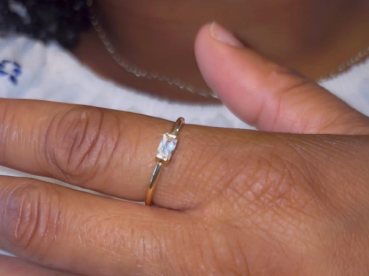 KOHOTA Gold Silver Birthstone Rings for Women Non Tarnish Dainty Rings customer photo 2