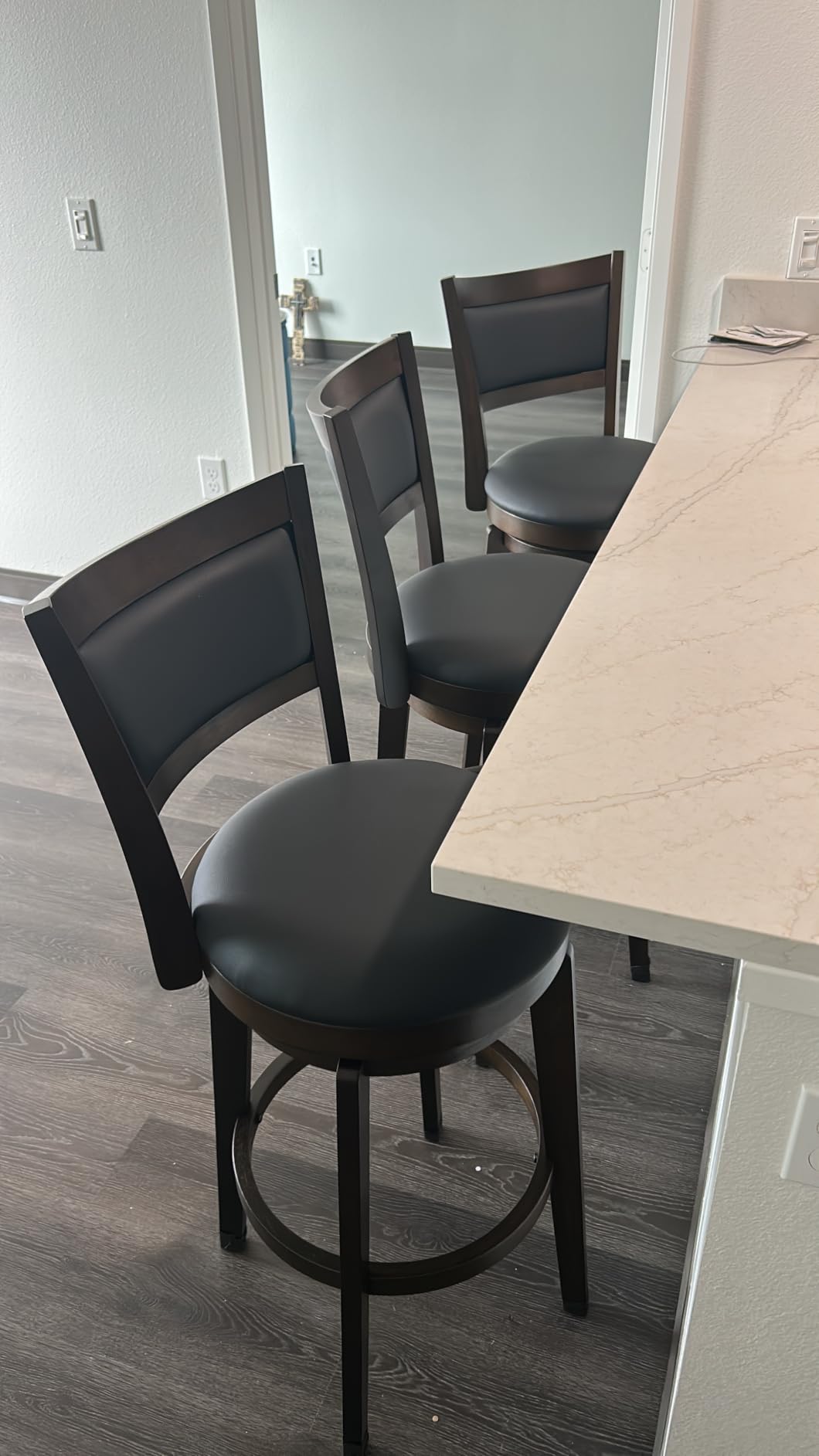 PrimeZone Swivel Bar Stools Set of 2, 24 Inch Counter Height Barstools customer photo 1