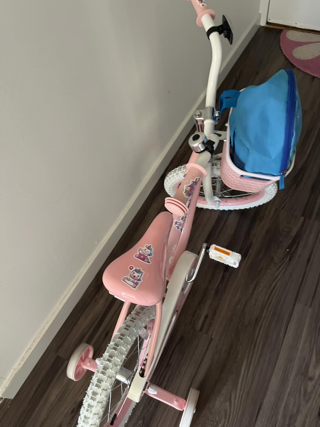 bicystar Girls Bike Ages 3-8, 12-18 Inch with Training Wheels, Pink/Blue customer photo 1