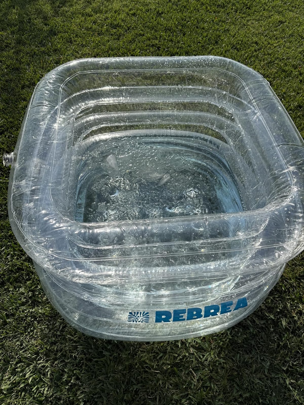 Inflatable Ice Bath Tub -XL Clear See Through - Ice Plunge Tub for Cold Water Therapy - Portable Cold Plunge Tub - Indoor & Outdoor - Inflatable Tub for Adults - Ice Tub for Athletes - Cold Tub customer photo 1