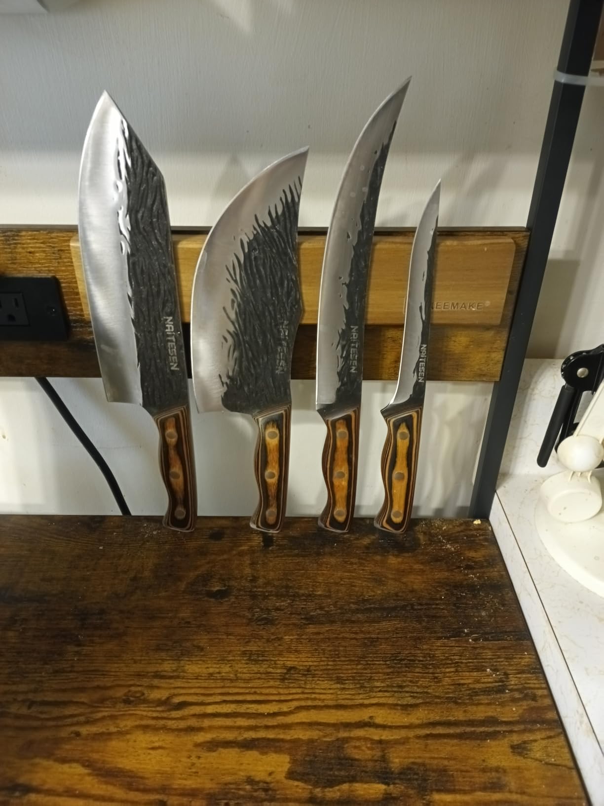 4PCS Hand Forged Butcher Knife Set, Kitchen Knives Gift for Men Women customer photo 1