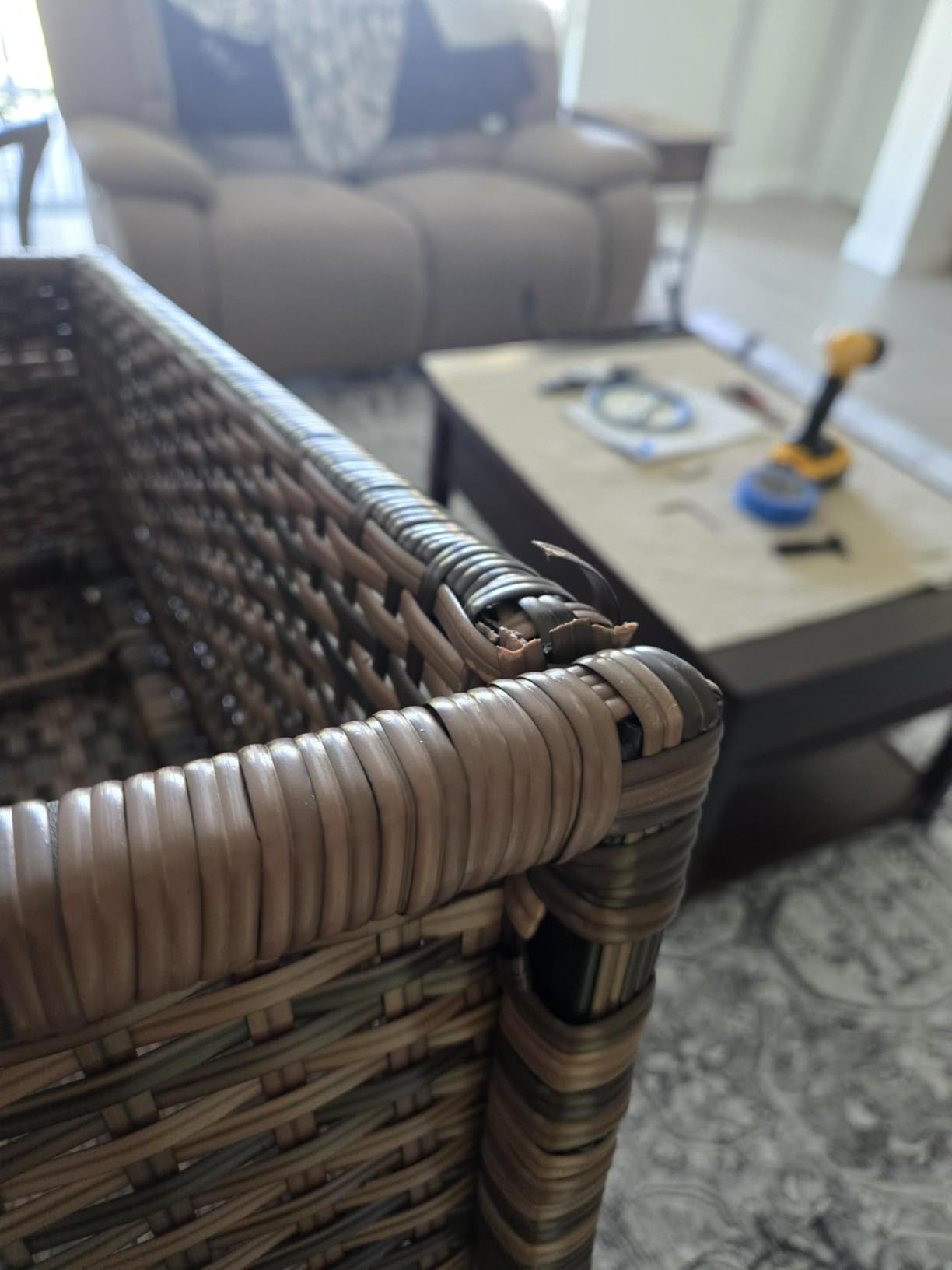 wildformers Luxury Outdoor Swivel Wicker Glider Patio Chairs with Table Set customer photo 1