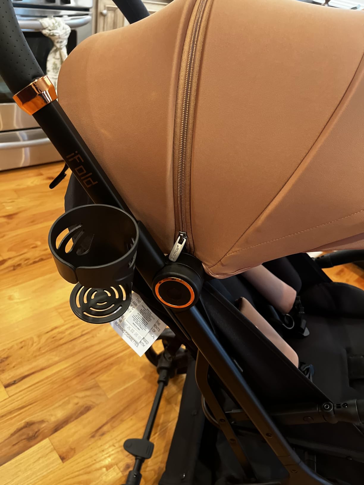 Gromast Gravity Folding Baby Stroller - Portable Travel Toddler Stroller w/Adjustable Backrest, Canopy & Cup Holder, Lightweight and UV Protected, One-Hand Automatic Folding - Green customer photo 2