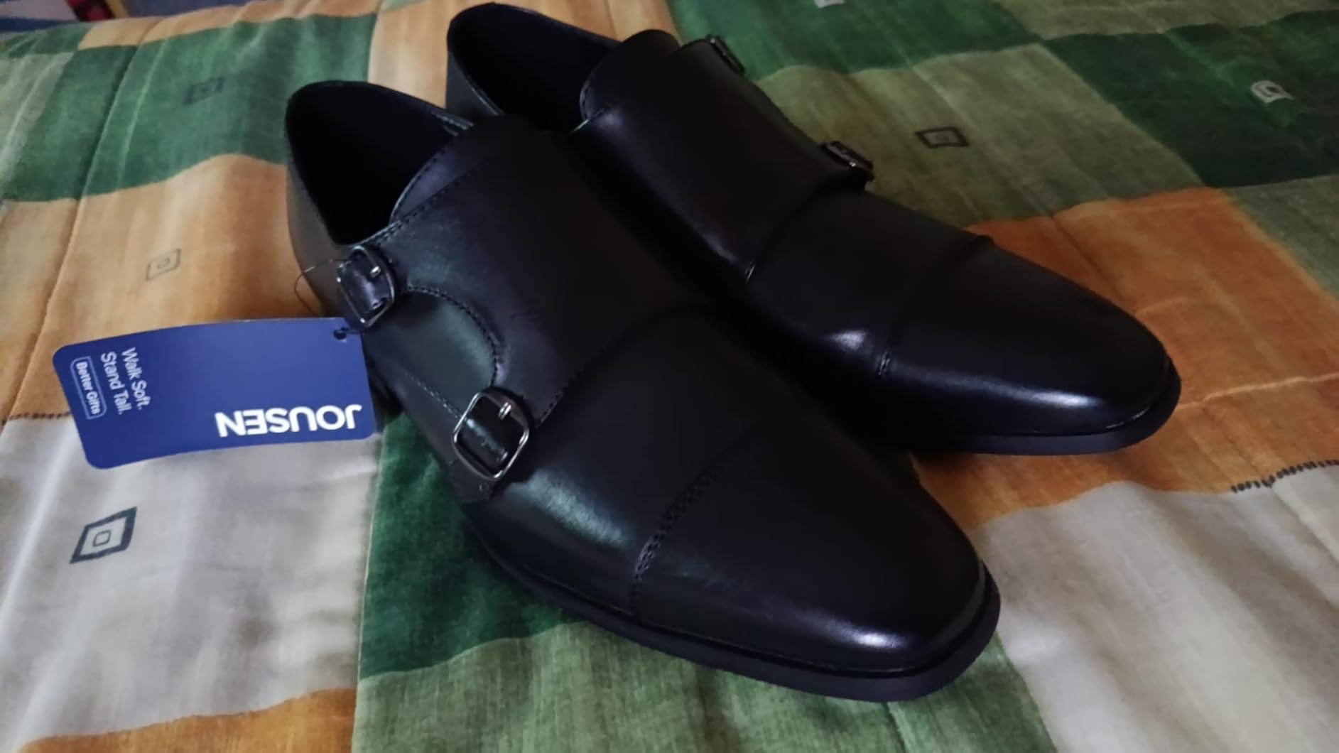 Jousen Dress Shoes for Men Monk Strap Loafers for Men customer photo 2