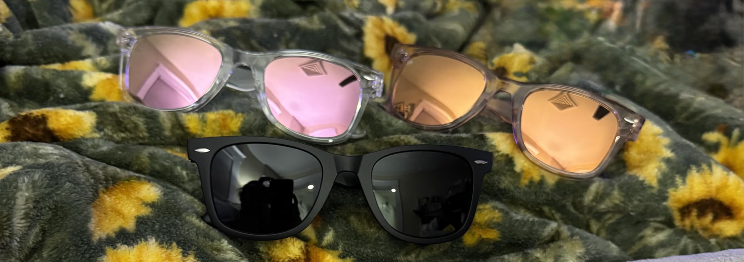 MEETSUN Retro Polarized Sunglasses for Women Men Classic Mirror Lens Driving Trendy Sun Glasses UV Protection (3 Pack) customer photo 2