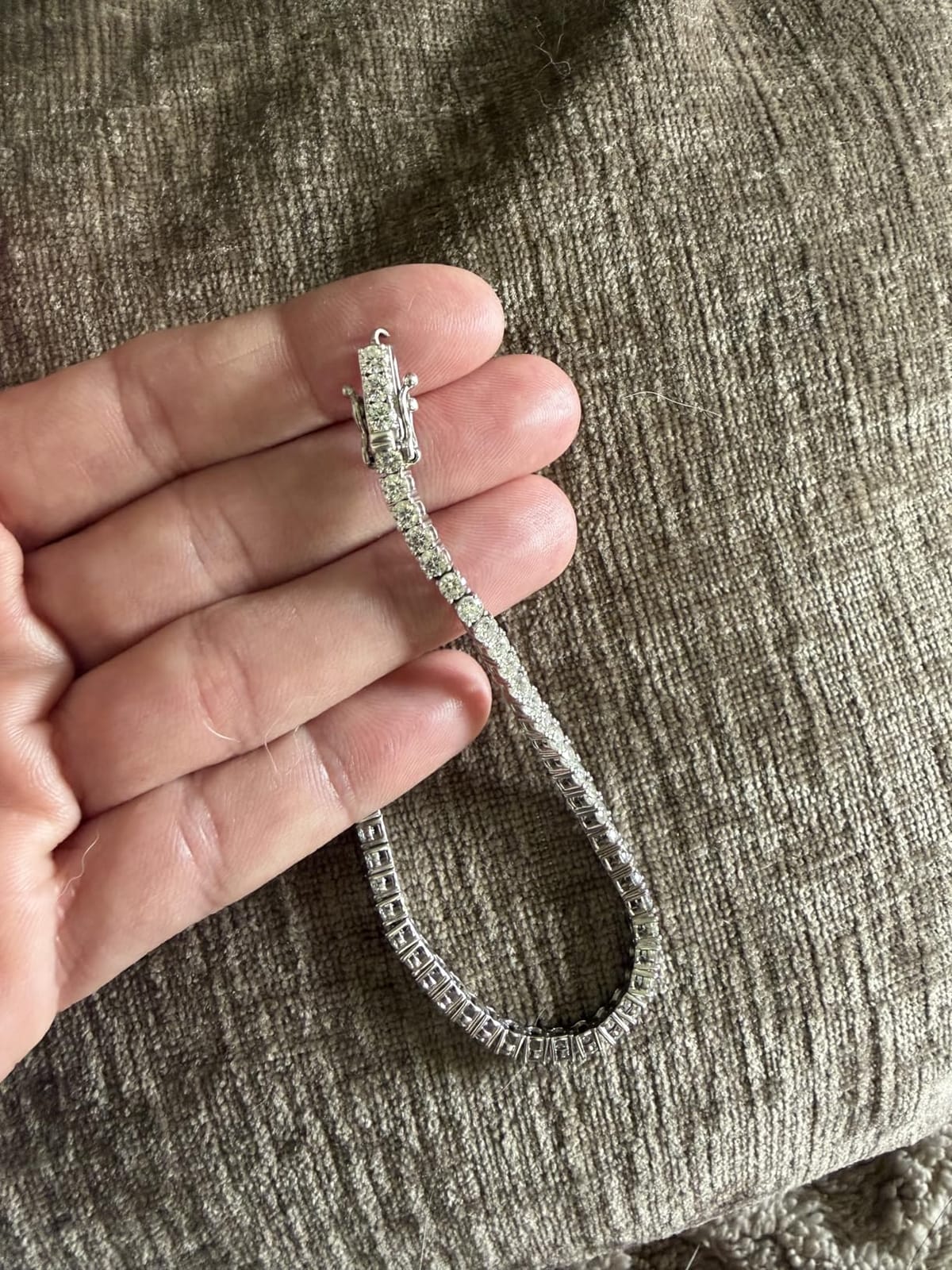KRKC&CO Lab-Grown Moissanite Tennis Bracelet Women, 2.2-13.8 ct.tw, VVS1 customer photo 1