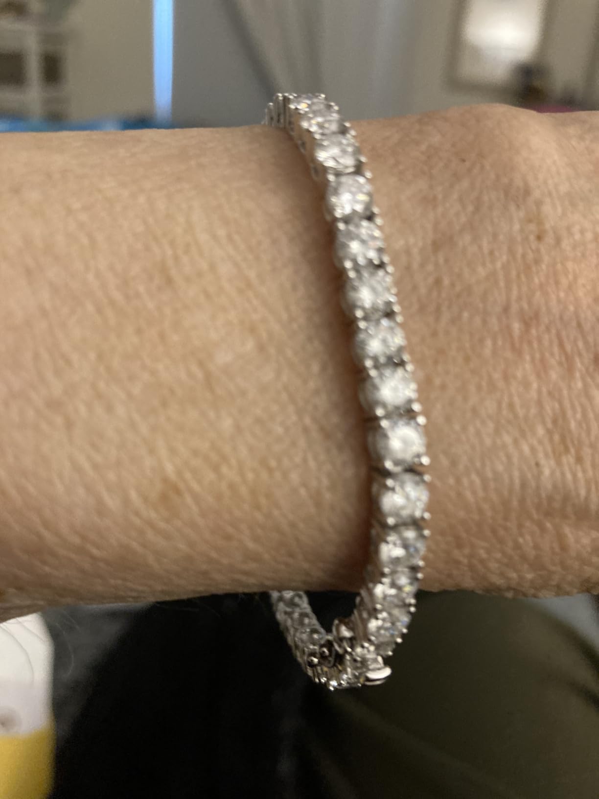 KRKC&CO Lab-Grown Moissanite Tennis Bracelet Women, 2.2-13.8 ct.tw, VVS1 customer photo 2