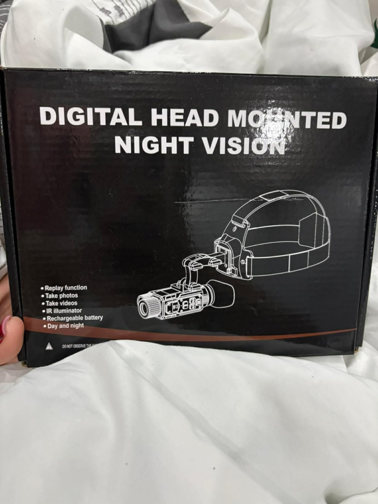 Head-Mounted Night Vision Monocular Digital Infrared Monocular for Camping Hunting customer photo 1