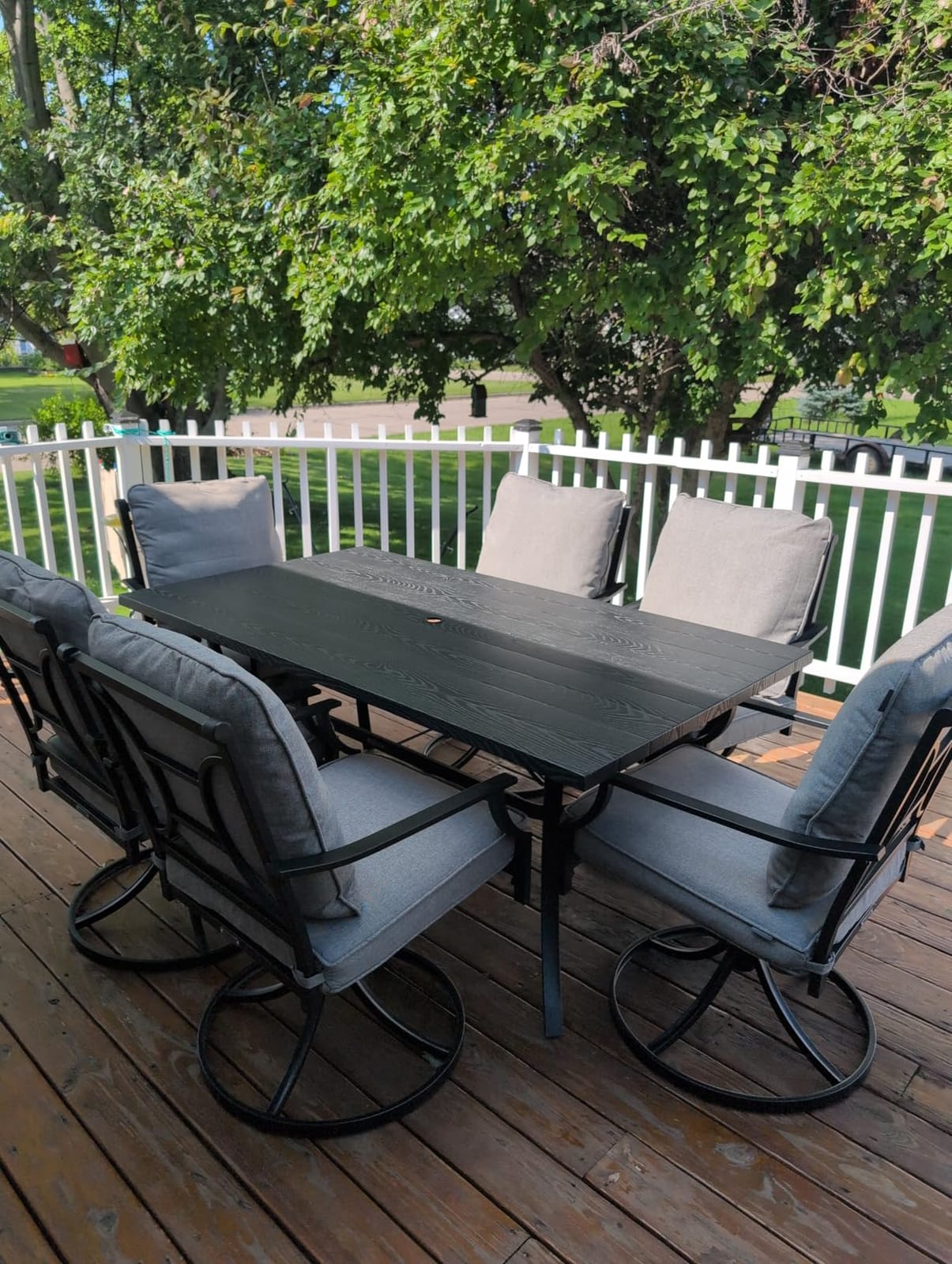 Grand patio 9-Piece Outdoor Dining Set for 8 with Swivel Patio Chairs customer photo 1