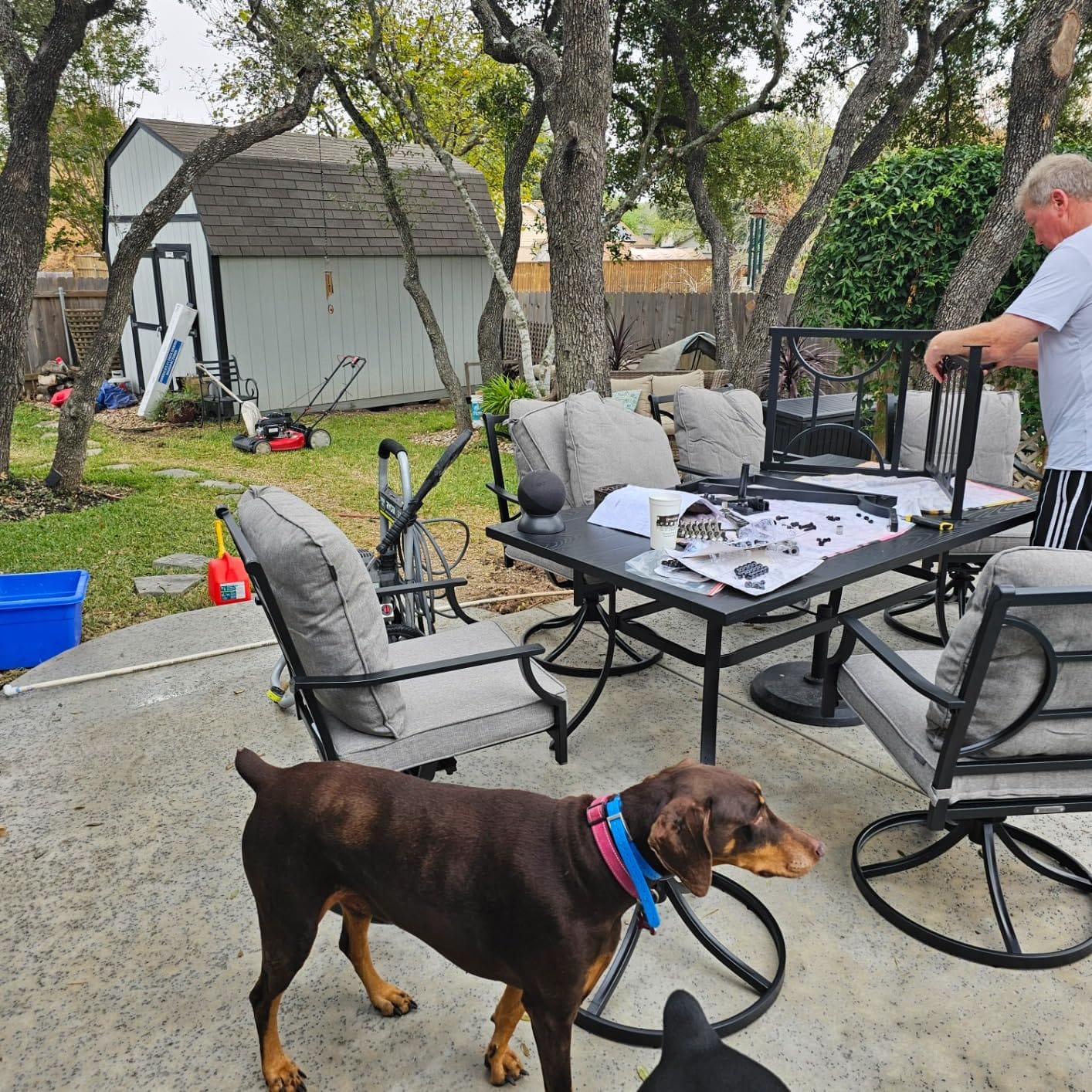 Grand patio 9-Piece Outdoor Dining Set for 8 with Swivel Patio Chairs customer photo 2