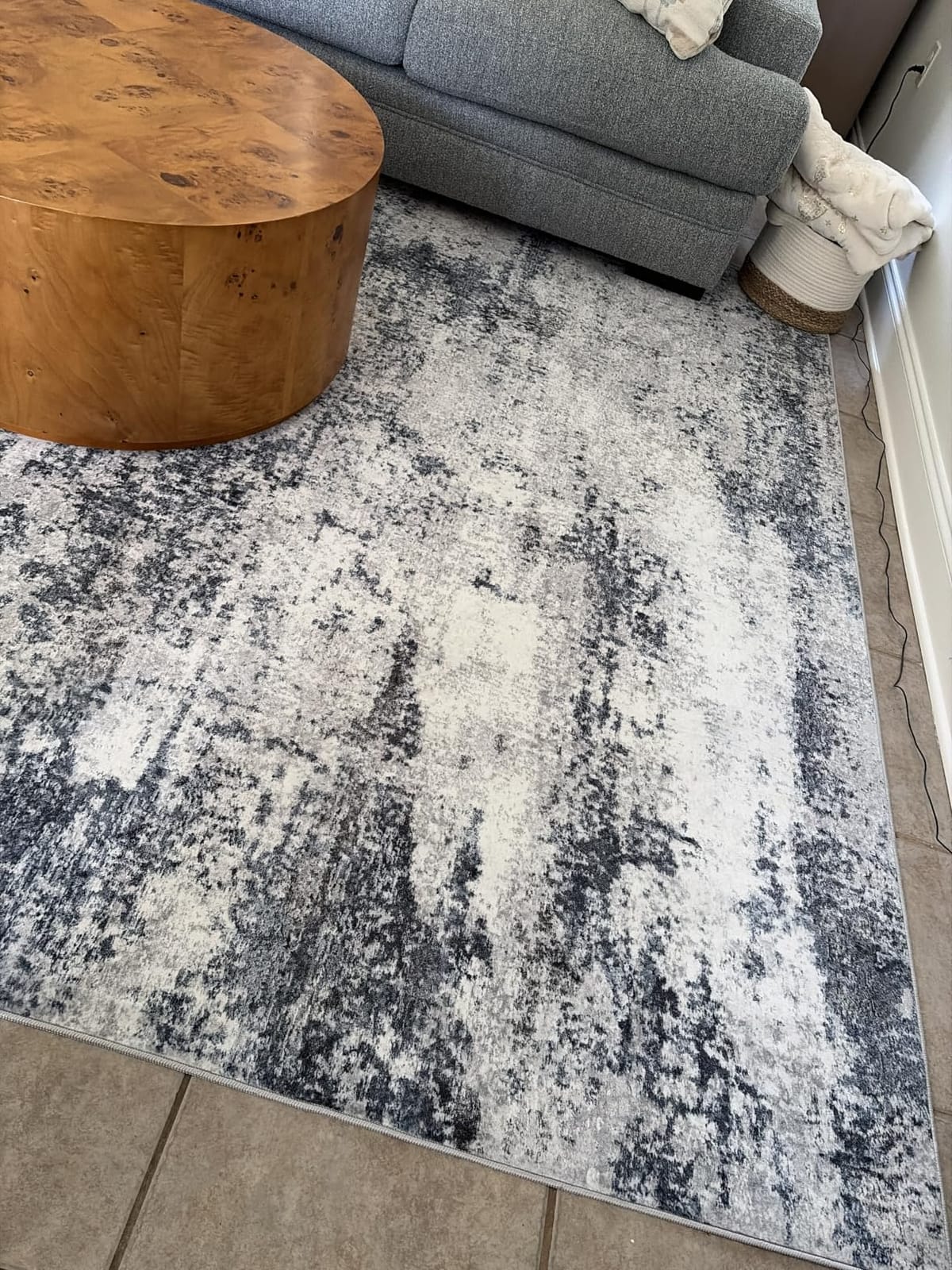 8x10 Area Rugs for Living Room Washable Bedroom Dining Room Blue Grey customer photo 2