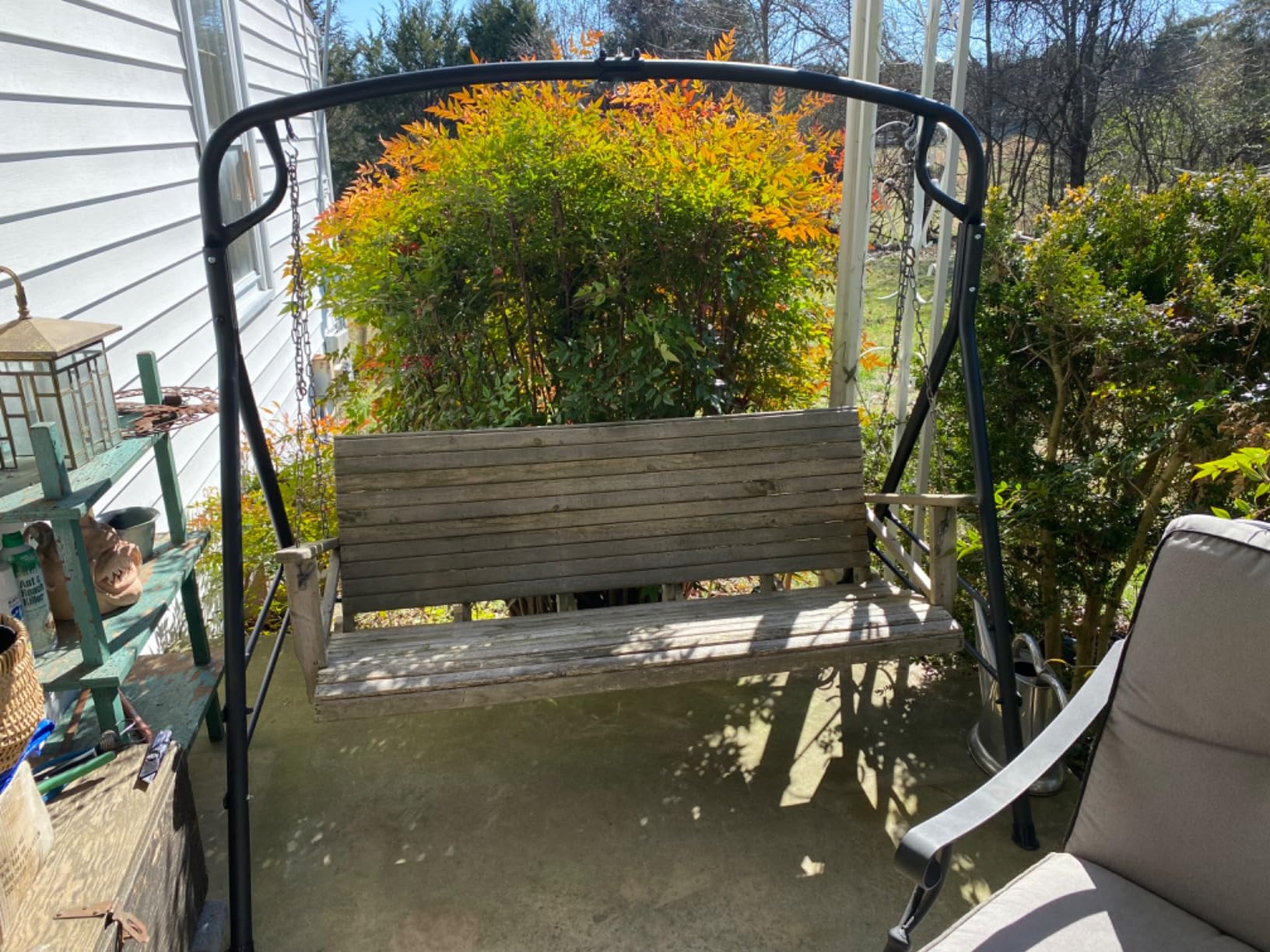 Tangkula Metal Swing Frame with 3 Rings customer photo 2