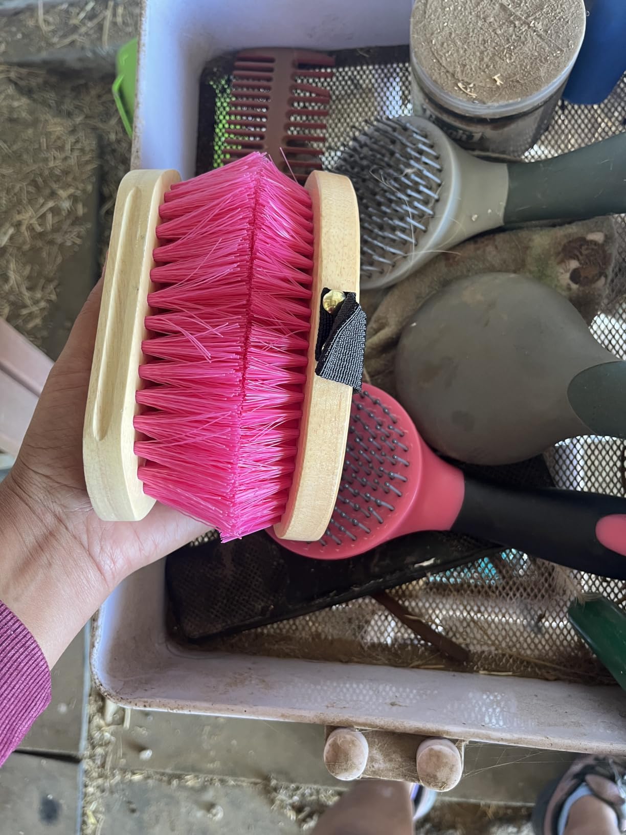 Horse Grooming Kit 13 Piece, Horse Brushes for Grooming Supplies Set with Organizer Bag, Horse Brush & Curry Comb for Effective Cleaning, Gift for Horses Riders Beginners customer photo 1