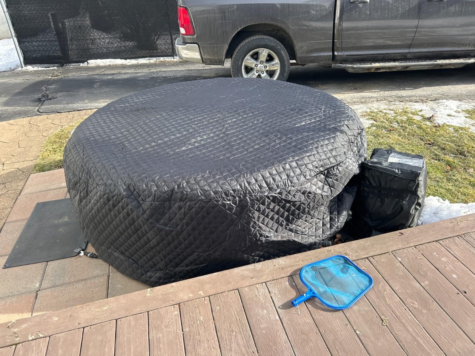 72''x27'' Square Insulated Inflatable Hot Tub Thermal Cover with Zipper customer photo 2