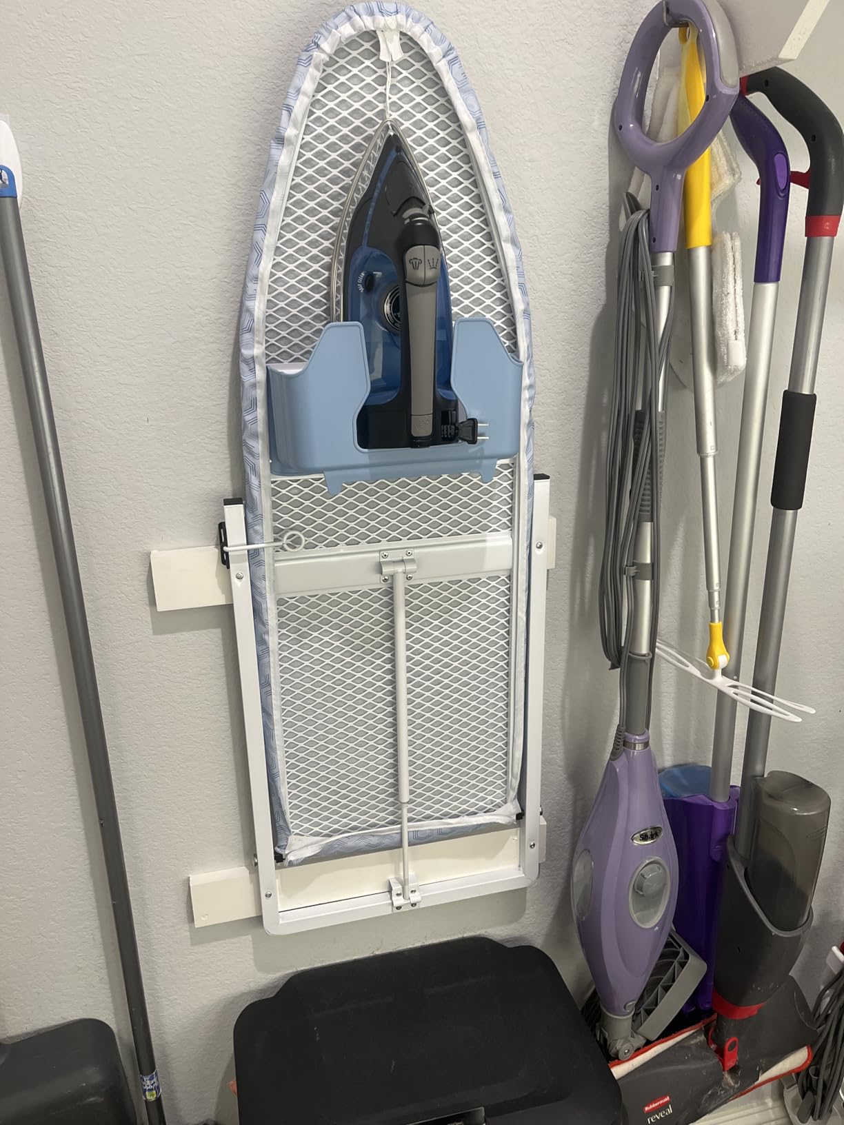 KINGBOARD Wall Mounted Ironing Board with Iron Storage, Foldable Iron Board customer photo 1