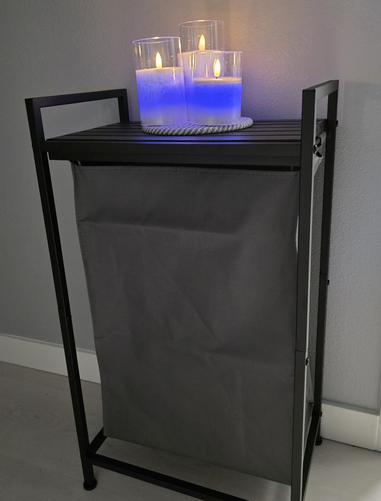 VASAGLE Laundry Sorter 3 Section, Rolling Cart with Shelf 43.5 Gal. (165 L) customer photo 2