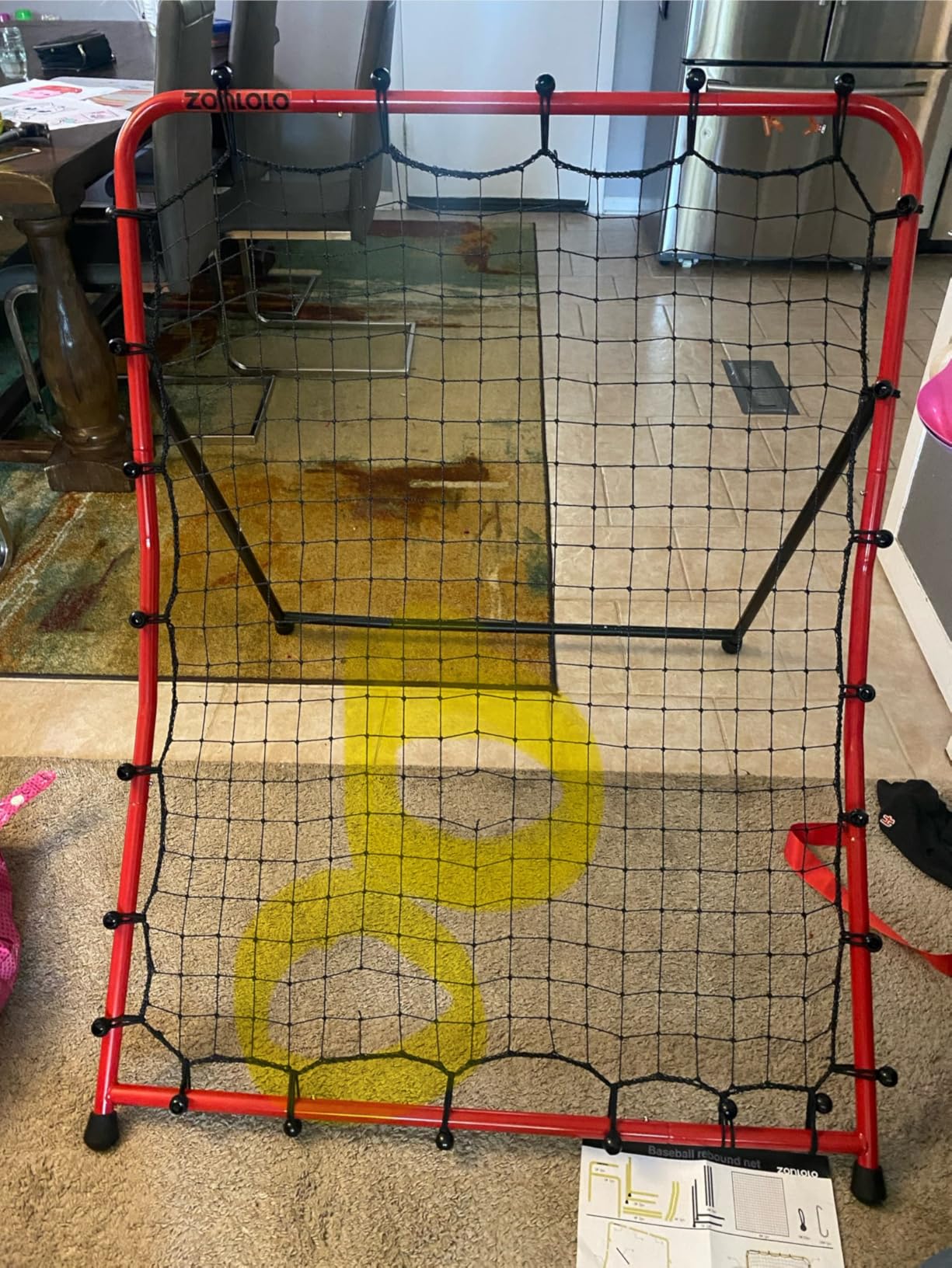 Zonlolo Baseball Pitchback Net, Rebounder Net, Pitching Return Trainer,Three Angles Without Adjusting, Perfect for Solo Playing Catch customer photo 1