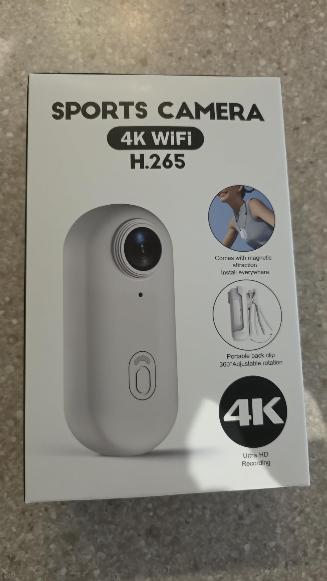 4K Mini WiFi Action Camera 128GB Thumb POV Portable Body Cam Wearable Video Recorder with IPX7 Waterproof Underwater Camcorder, Helmet Mount, Magnetic Sport DV for Bike Cycling, Pet, Vlogging(Black) customer photo 1