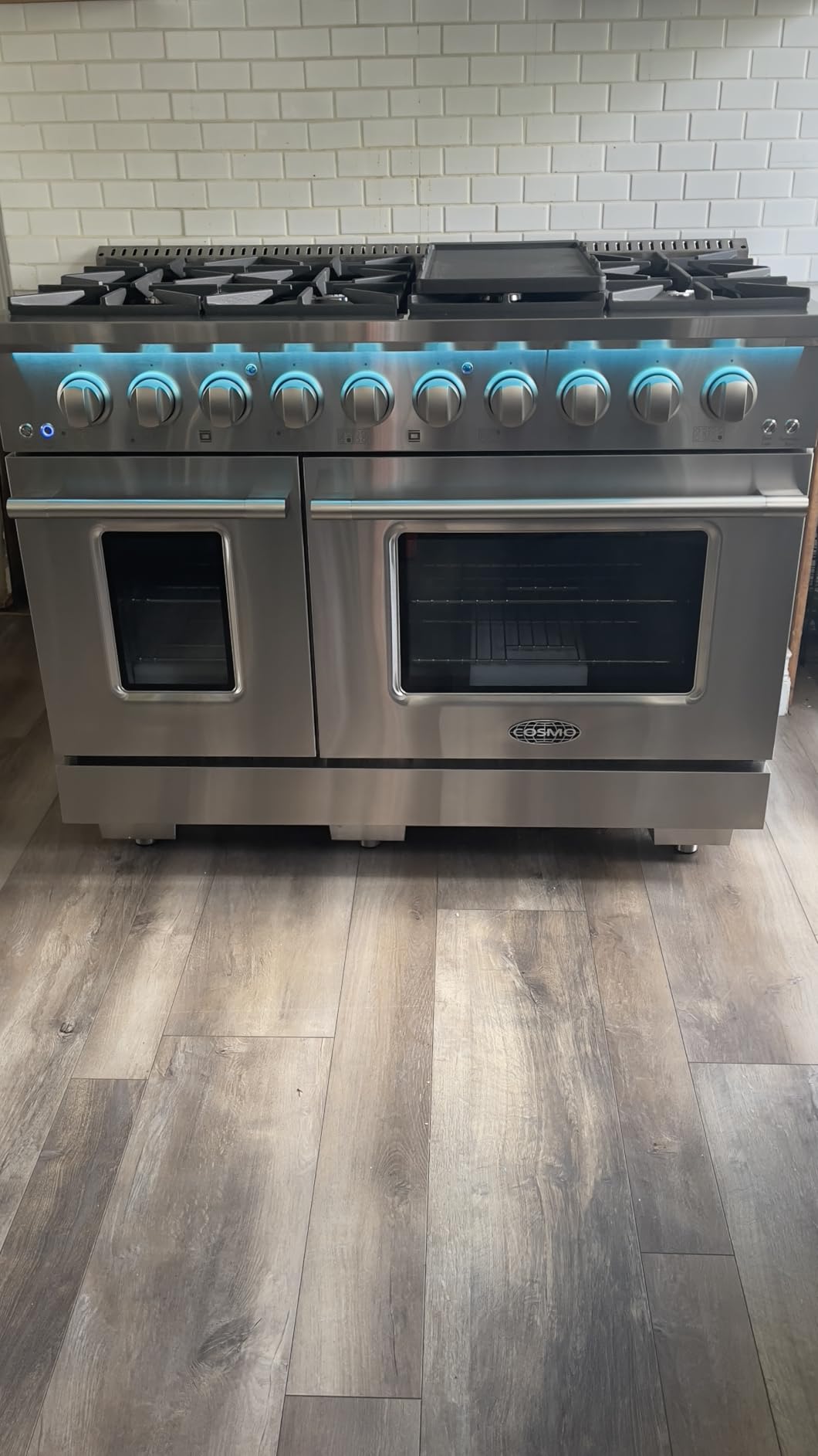 48 in. Lumin Coll 6.6 cu ft 8 Burner Double Oven Dual Fuel Range, Stainless customer photo 2
