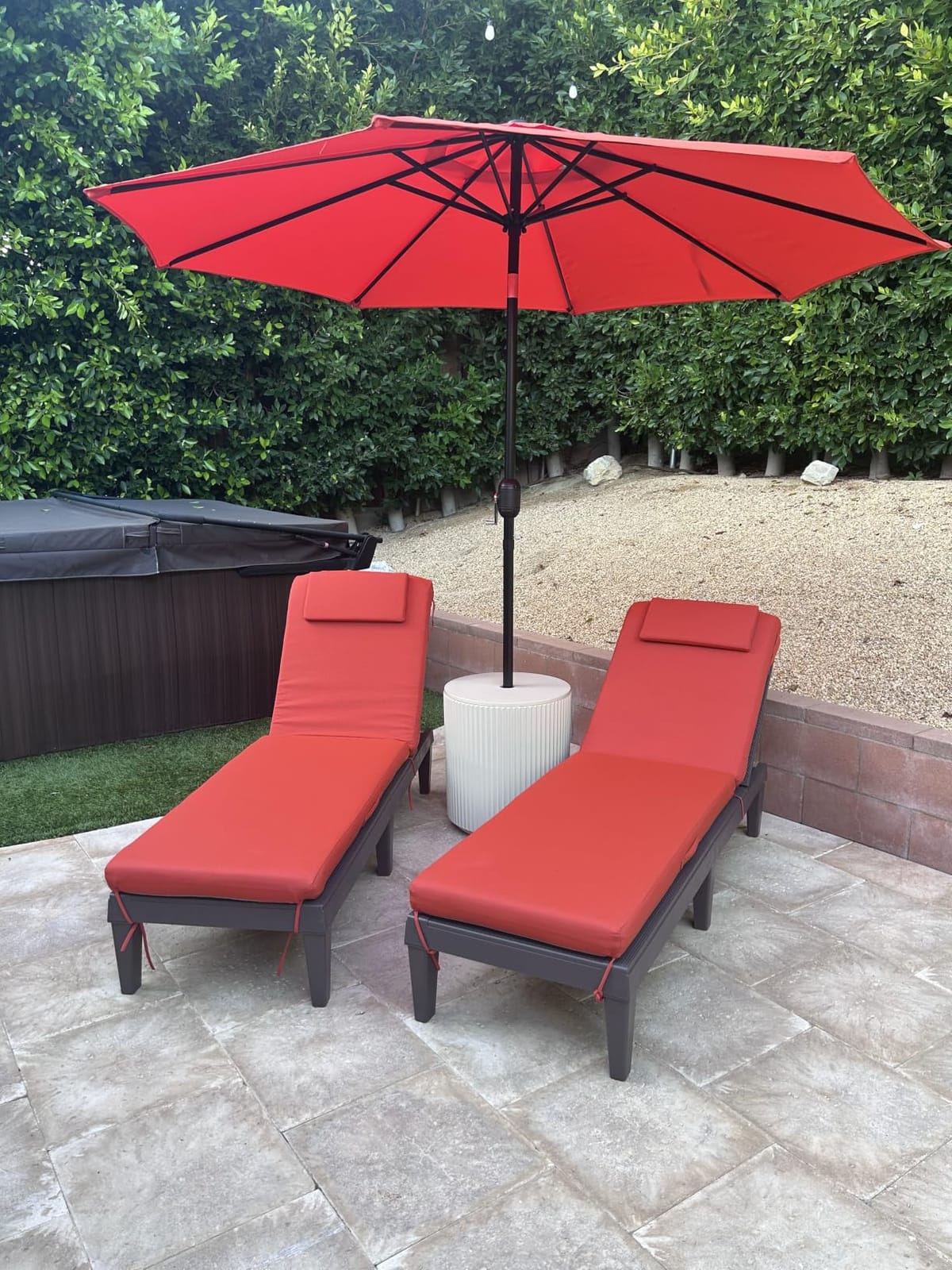 YITAHOME Outdoor Chaise Lounge Chair, Plastic Pool Chaise Lounge with 5-Position Backrest, Easy Assembly & Waterproof for Patio & Poolside, Set of 2, Grey customer photo 2