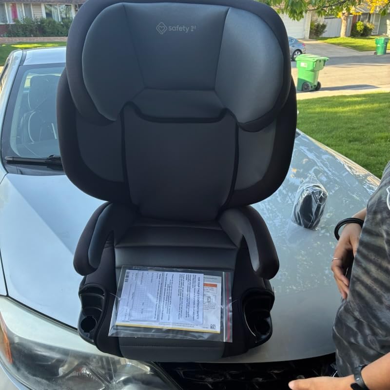Safety 1st Grow and Go 2-in-1 Booster Car Seat with ComfortWings, Converts High-Back to Backless, 19