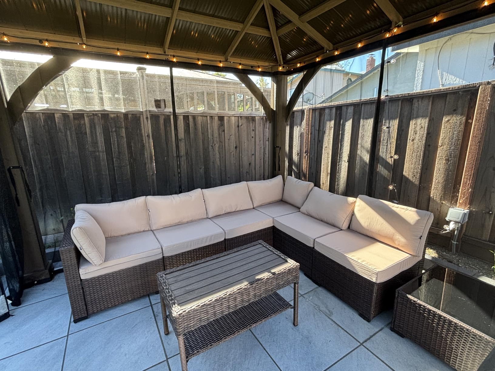 Aoxun 8 Piece Patio Furniture Set with 44
