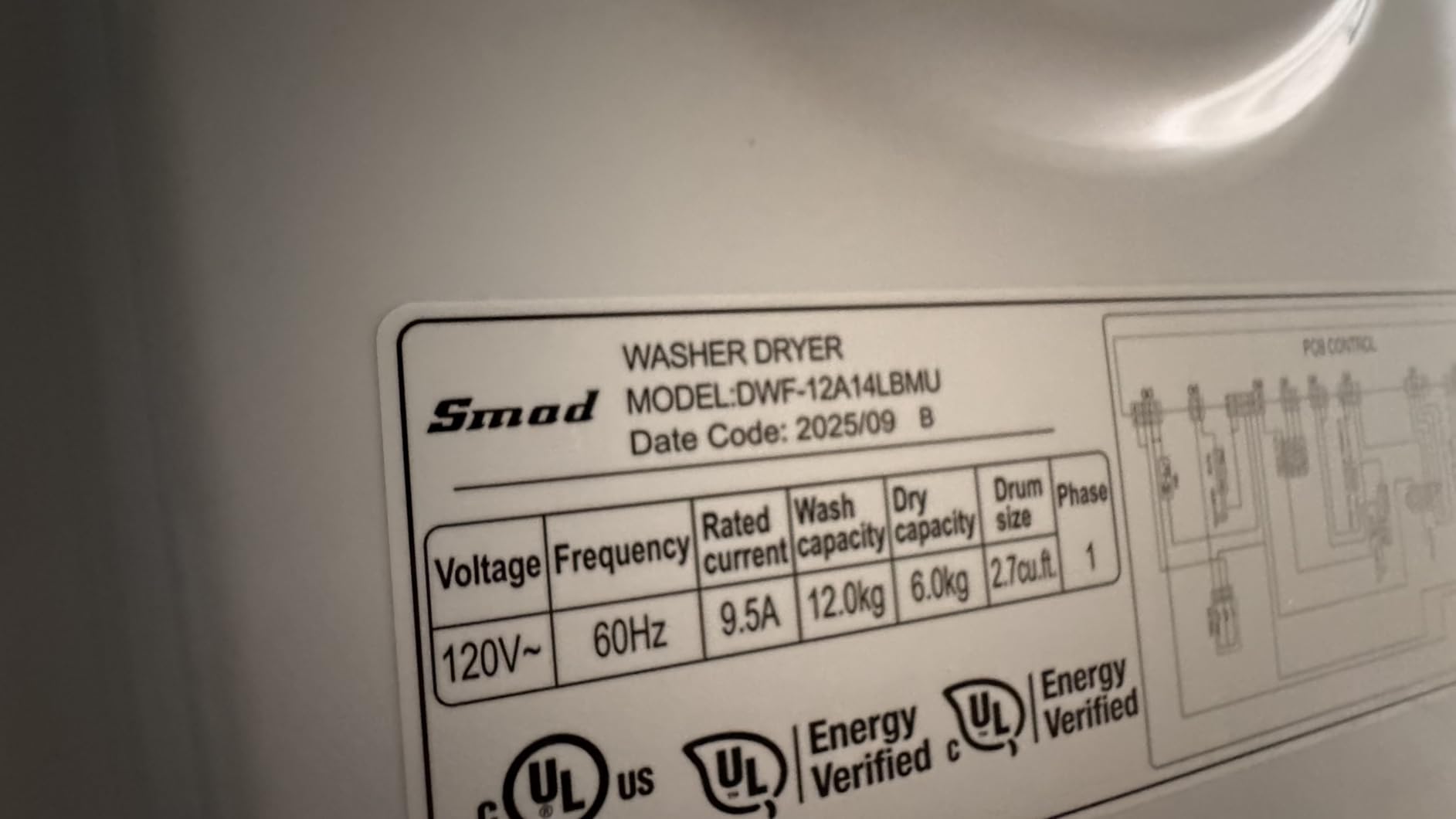 Washer and Dryer Combo, 120V All In One Ventless Compact 2.7 Cu.ft 24 Inch Large Capacity, Lavadora y Secadora 2 in 1 for RV Apartment Home, Child lock, Full-Automatic, Overnight Wash and Dry customer photo 1