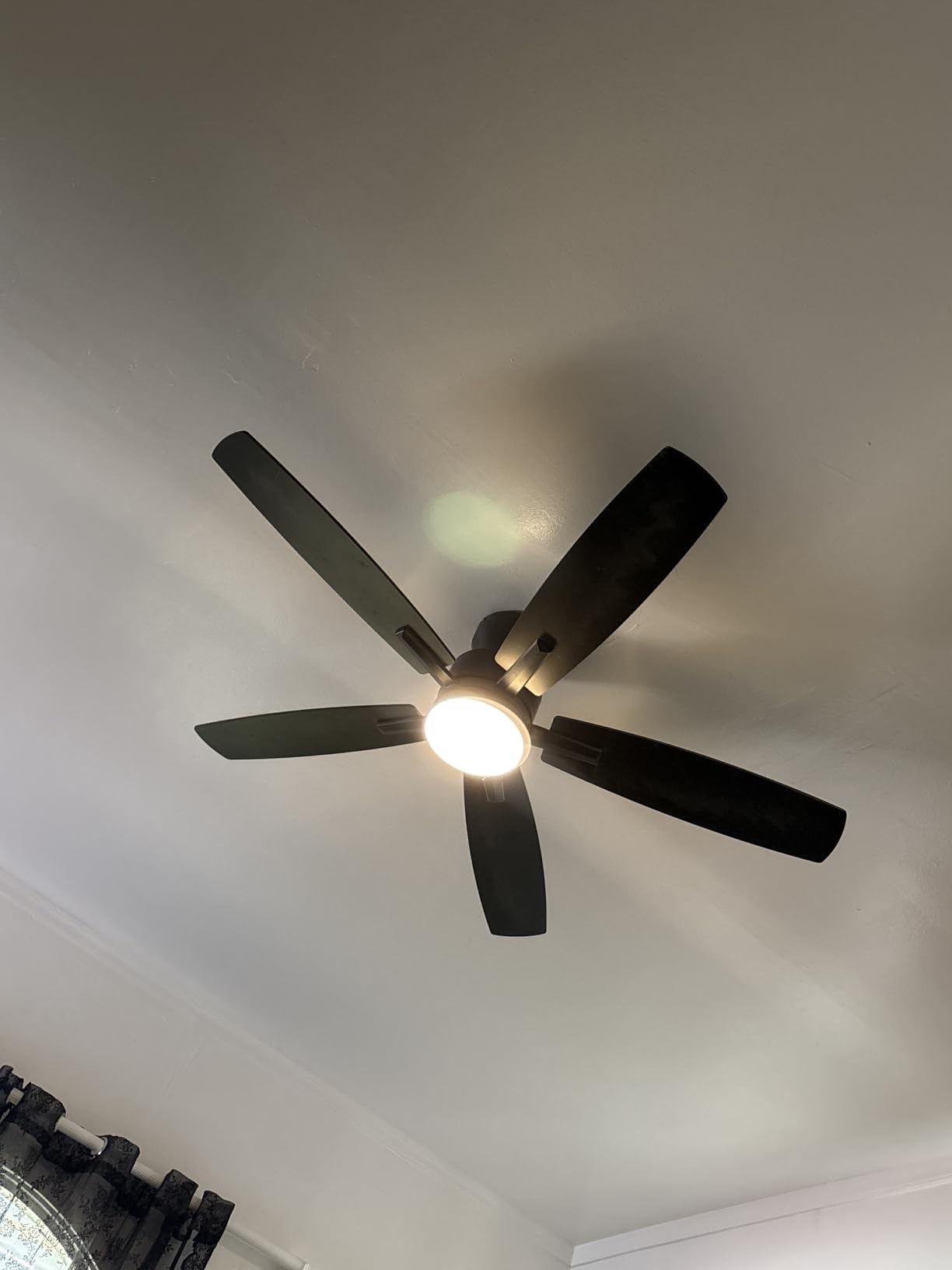 Ohniyou 52'' Low Profile Ceiling Fan with Lights, Remote/APP Control, Black customer photo 1