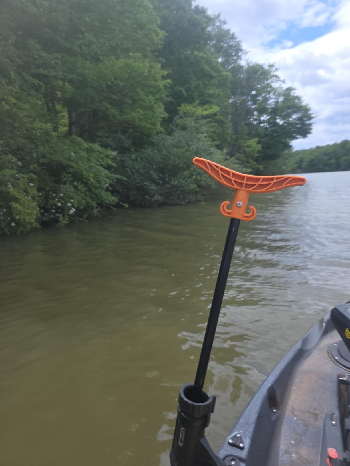 itayak 8.63'/12.3' Shallow Water Anchor Pole with T-Handle, Solid Fiberglass Reinforced Polyamide66, Mud Anchor Pole for Boat, Fishing Kayak (Gloves Included) customer photo 2