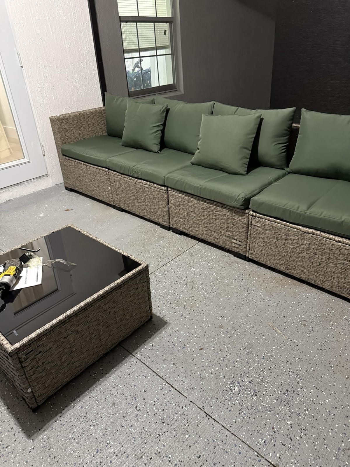 UDPATIO Outdoor Patio Furniture Set 7 Pcs Wicker Sectional Sofa Green customer photo 1