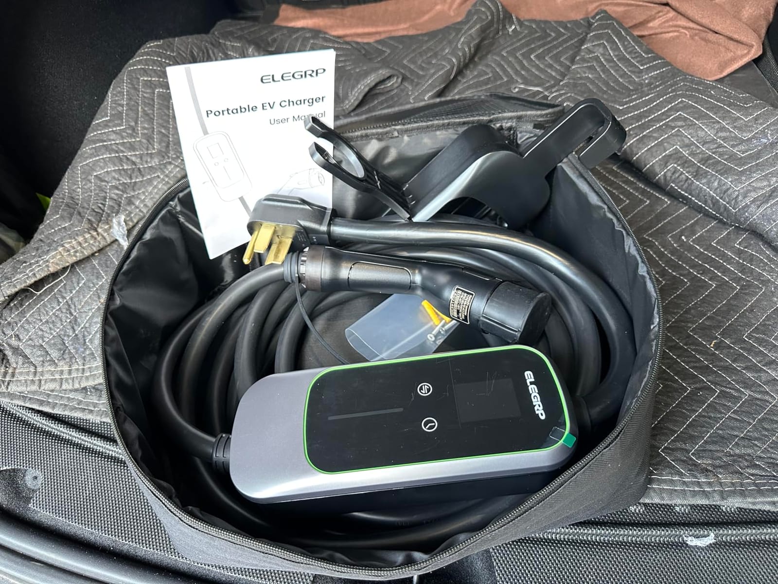 ELEGRP Level 2 EV Charger 40Amp, J1772 Portable Electric Car Charger, 240V NEMA 14-50 Plug, ETL Certified with 25FT Extension Cable customer photo 2