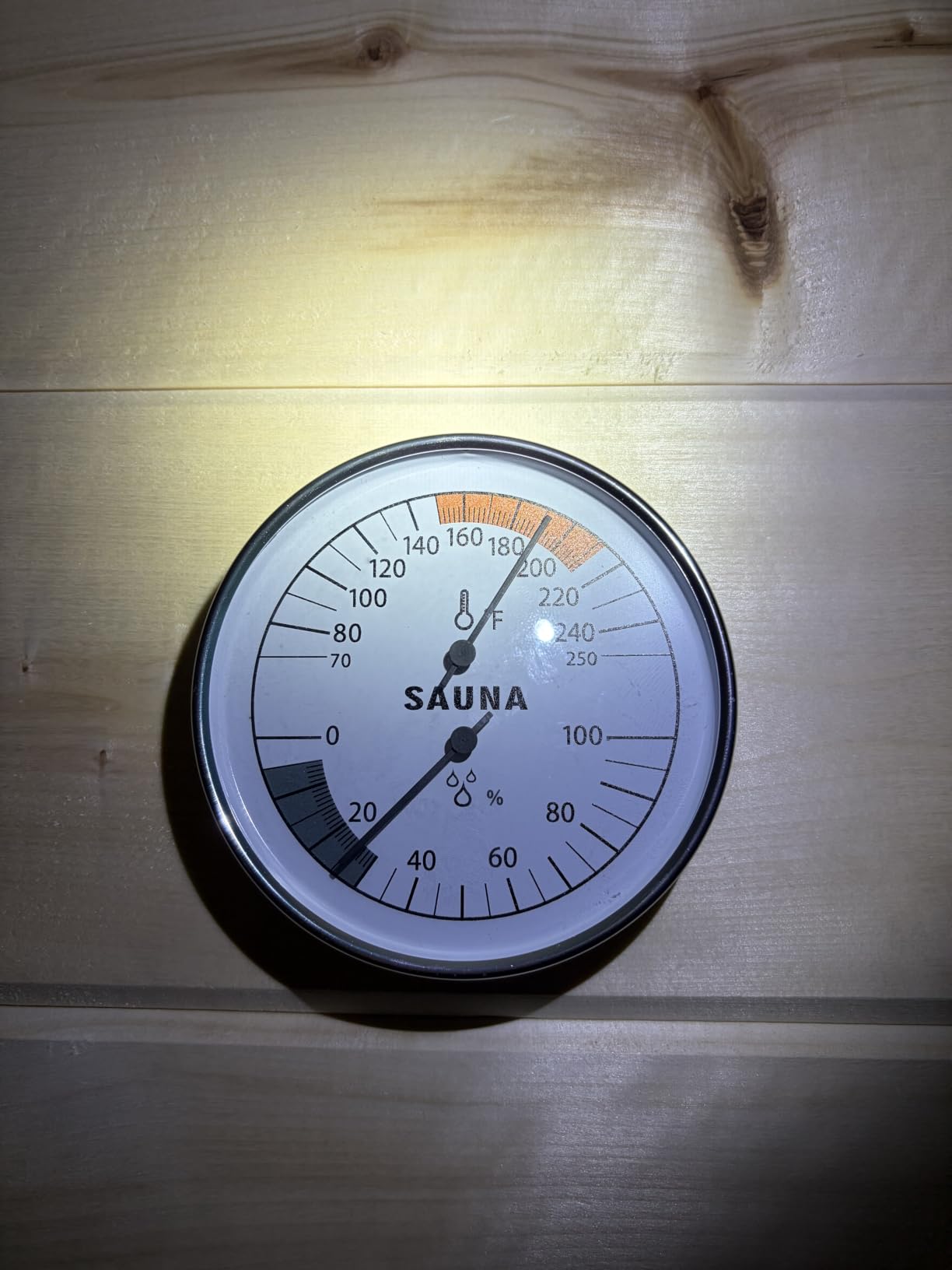 Sauna Thermometer Hygrometer, 70-250°F & 0-100% RH Gauge for Sauna Rooms customer photo 2