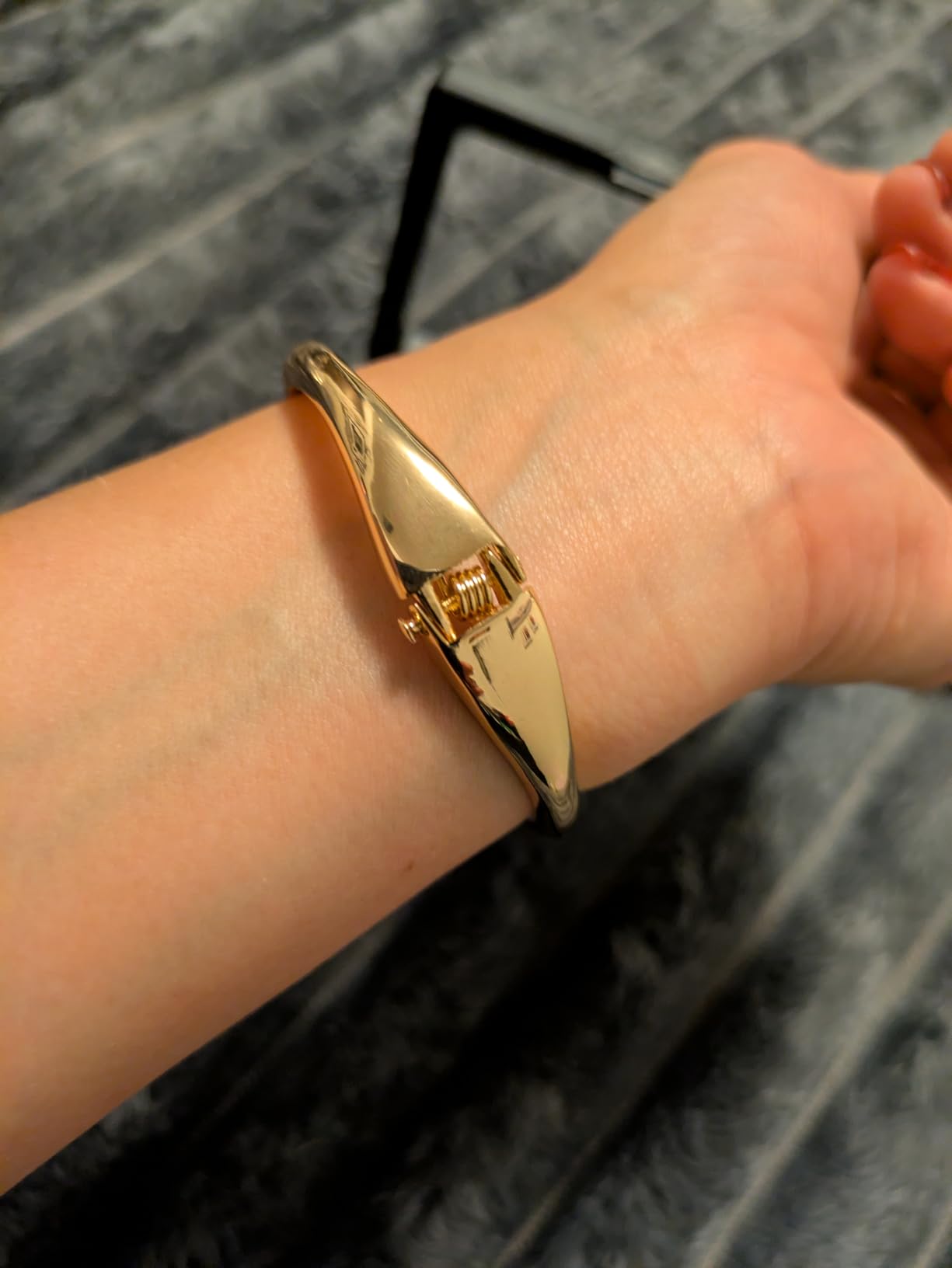 Gold Bracelets for Women Trendy Non Tarnish Bangle Cuff Bracelet Jewelry customer photo 2