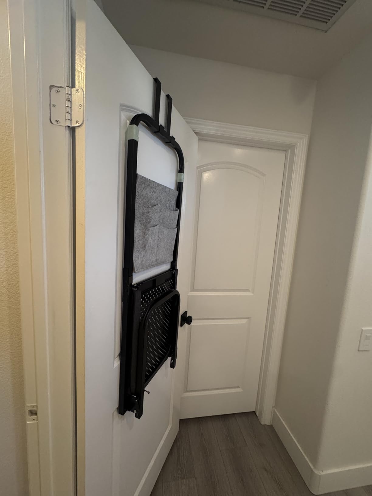 Seiritex Over the Door Ironing Board 14x42 inches with Iron Holder and Pocket Storage Bag, Hanging Iron Board for Home Laundry Room, Black customer photo 2