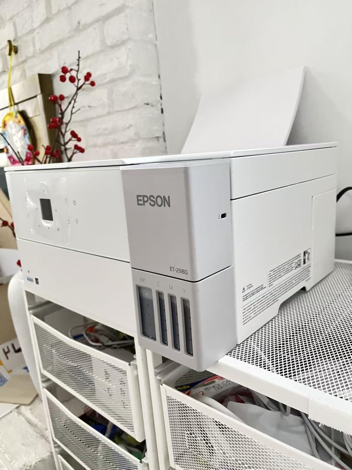 Epson EcoTank ET-2980 Wireless Color All-in-One Supertank Printer - White customer photo 1