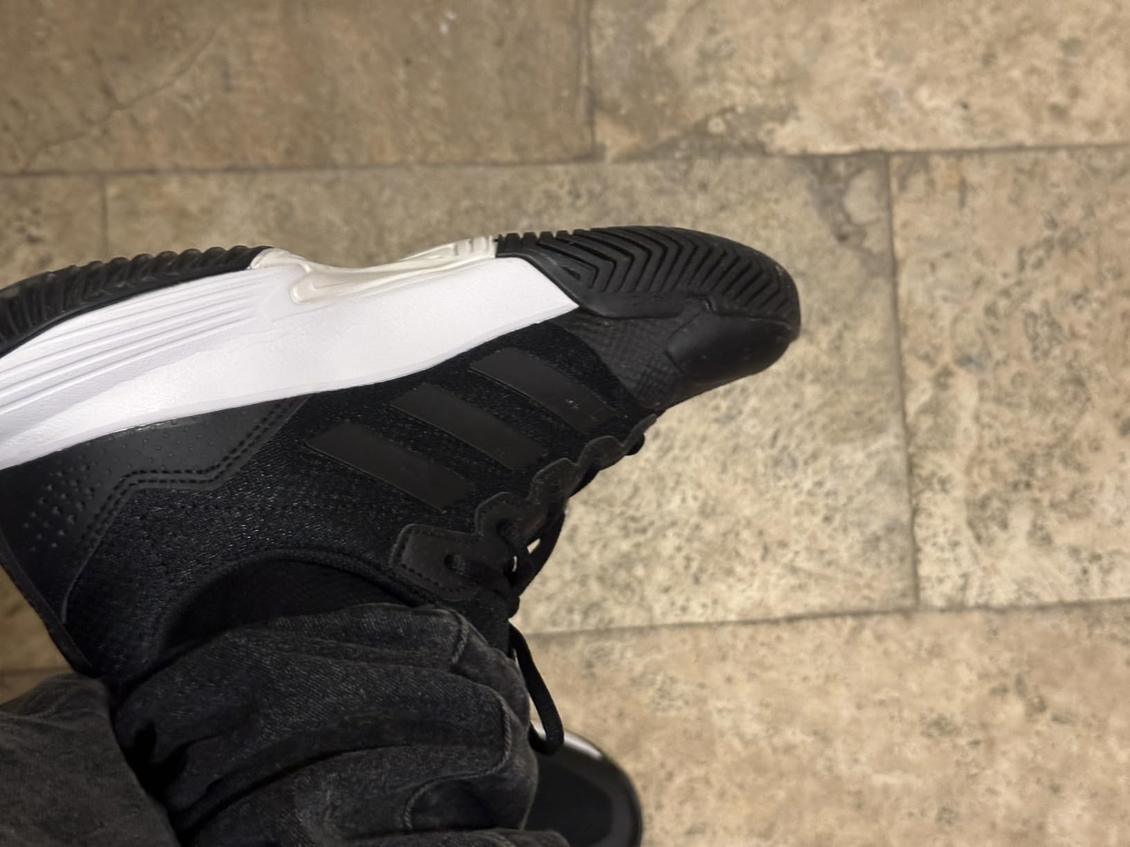 adidas Mens Gamecourt 2.0 Tennis Sneakers Shoes - Black customer photo 2