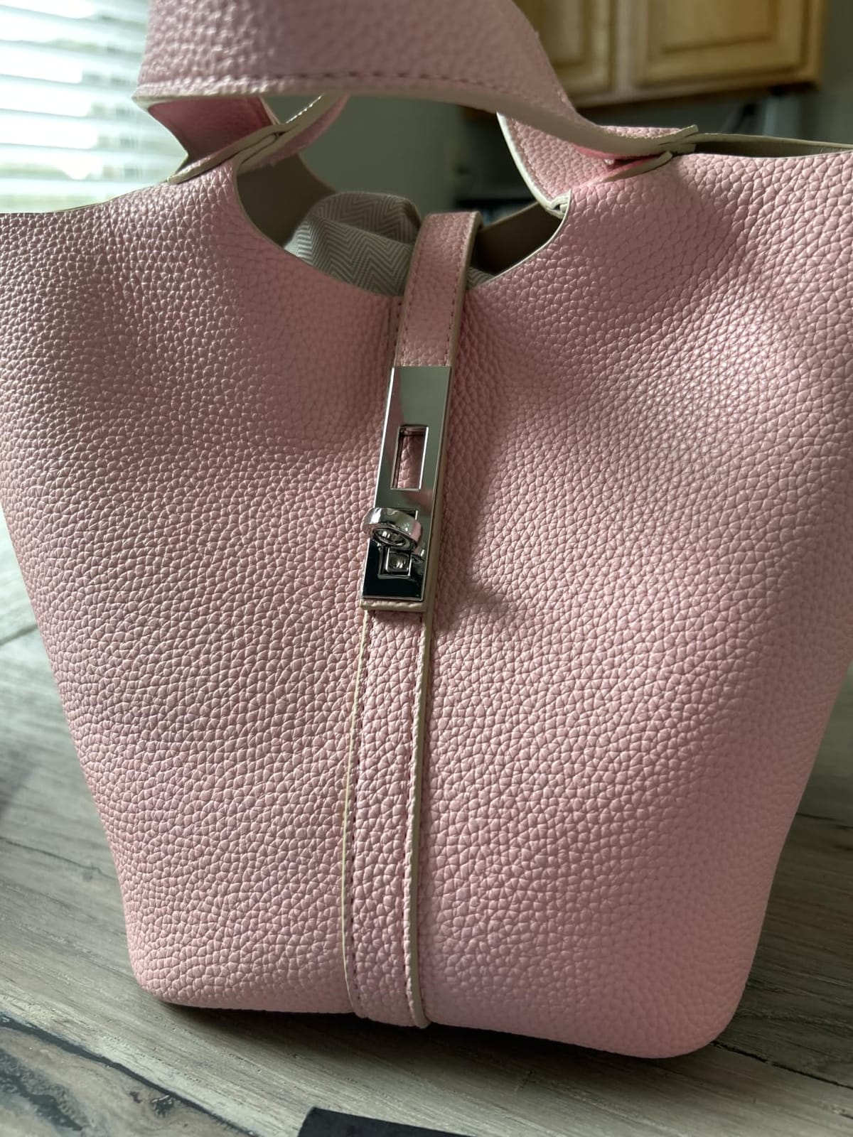 Tote Bag for Women Vegan Leather Bucket Purse for Women Top Handle Handbag Shoulder Bag with Detachable Small Purse customer photo 1